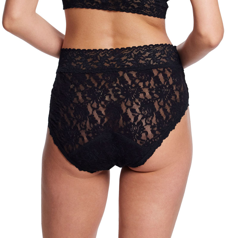 シグニチャー レース リークプルーフ フレンチ ブリーフ (ブラック)