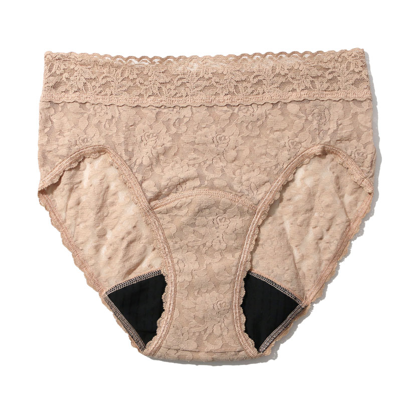 シグニチャー レース リークプルーフ フレンチ ブリーフ (チャイ)