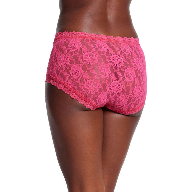 シグニチャー レース ハイ ライズ ボーイショーツ (モーニング グローリー ピンク)