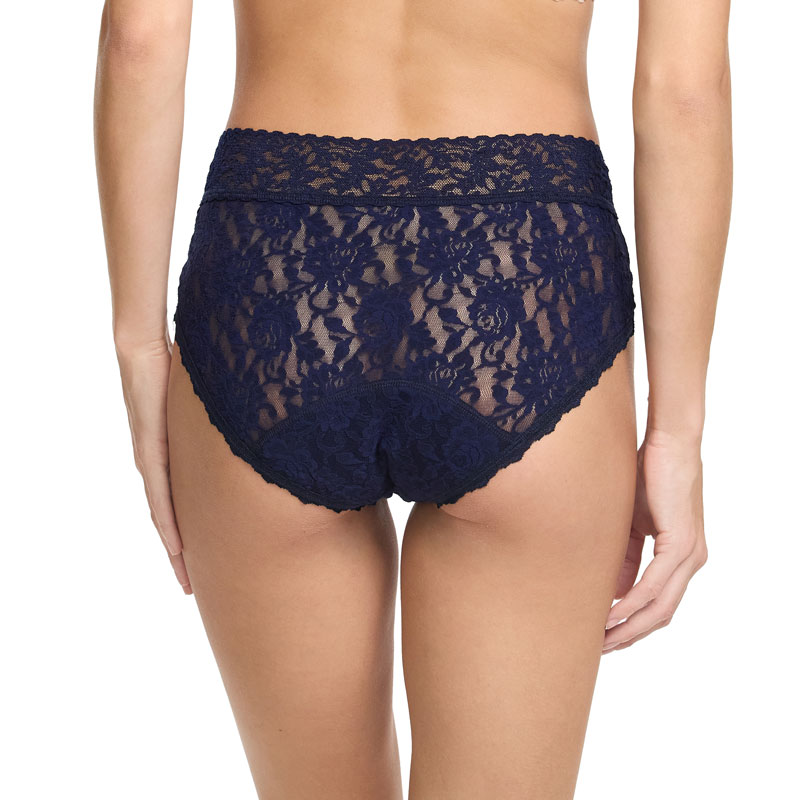 シグニチャー レース リークプルーフ フレンチ ブリーフ (ネイビー)