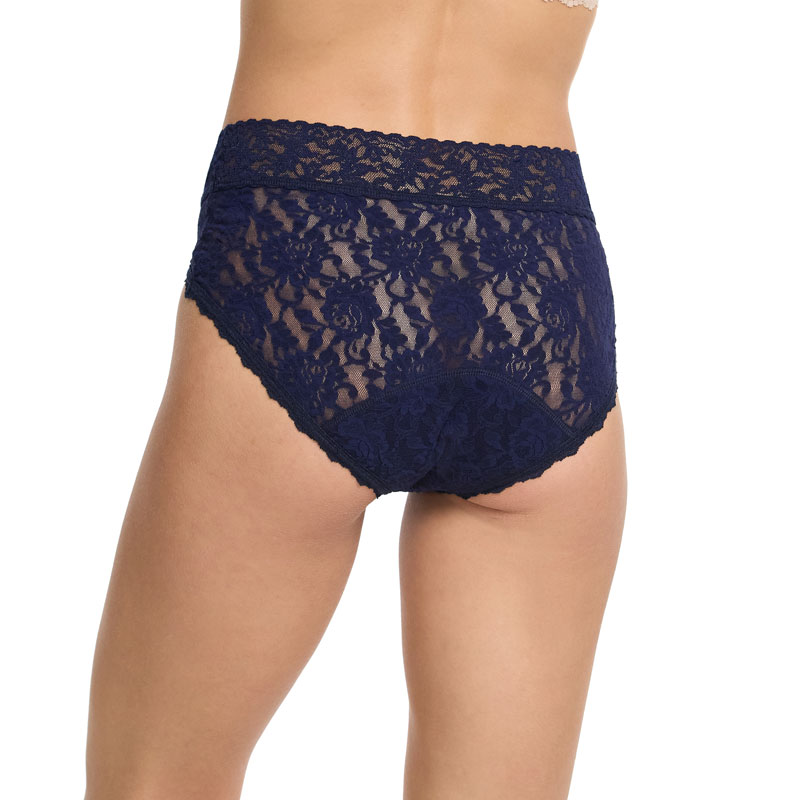 シグニチャー レース リークプルーフ フレンチ ブリーフ (ネイビー)