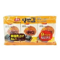 【両班】ヤンバン 韓国直輸入味付け海苔 （8切x8枚x9パック）