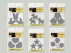 アイロン・縫製で簡単取り付け♪　衣類用反射クロスパッチ　全６種類の形|衣類用反射布　縫い付けタイプ|衣類用反射材Clothing Reflector