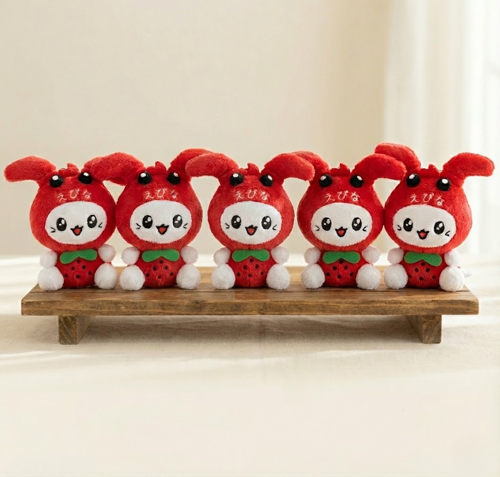 【NEW】小さくてかわいい!海老名市イメージキャラクター「えび~にゃ」のぬいぐるみマスコット