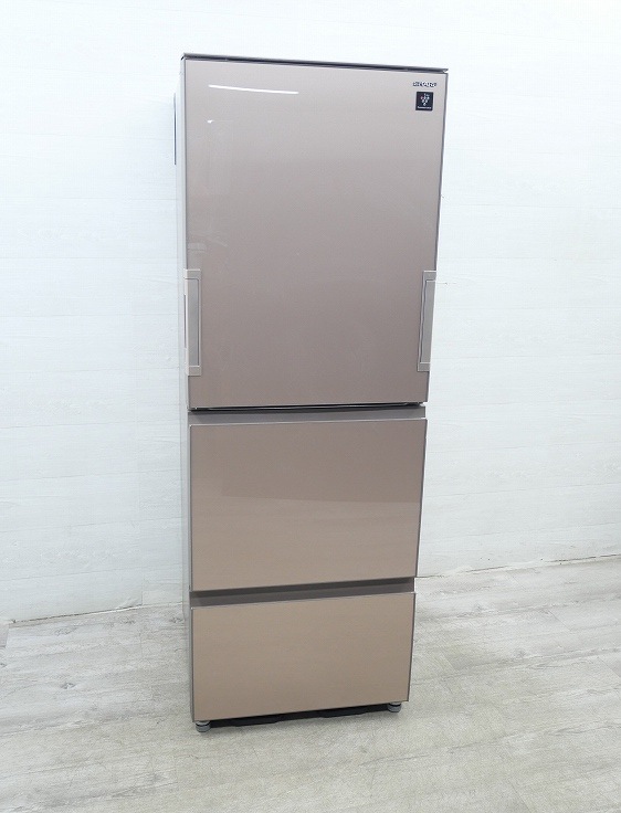 シャープ製3ドア/2017年式/350L/ノンフロン冷蔵冷凍庫/SJ-GW35C-T