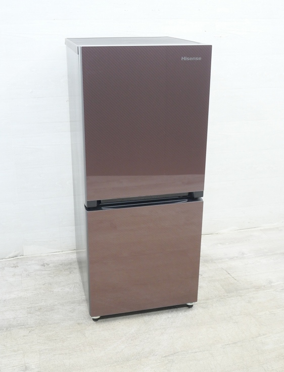 【美品】冷蔵庫 2ドア ハイセンス 134L 2019年 HR-G13A-BR ハイセンス 冷蔵庫 ブラウン 2ドア 右開き 134L HR-G13B-BR