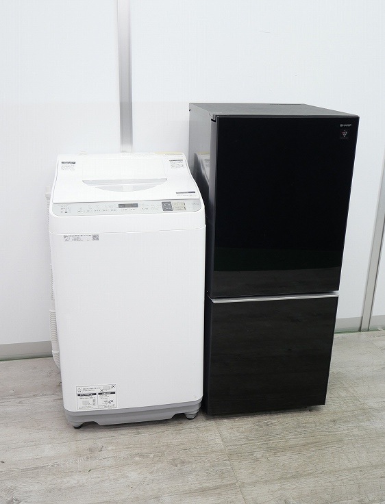 2点セット SHARP洗濯機5.5㎏◇SHARP 137L 冷蔵庫