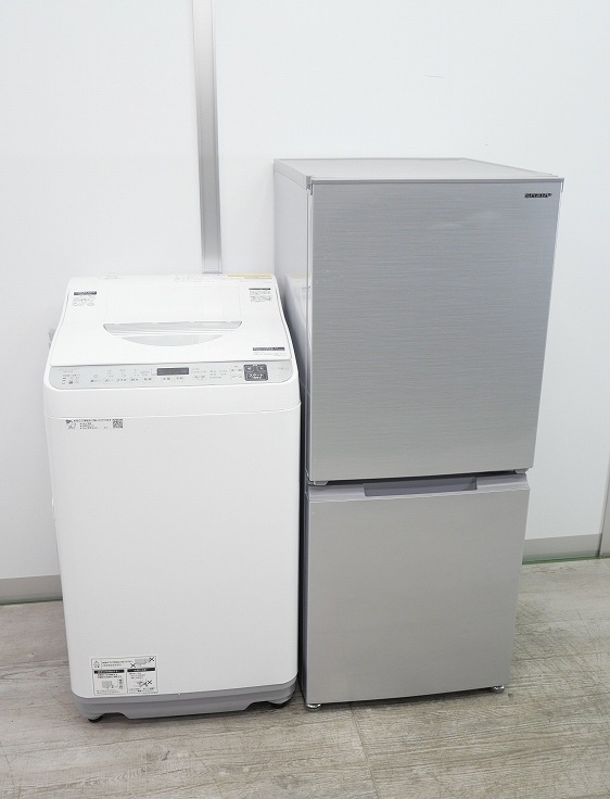 シャープ製/20年式21年式/152L,5.5kg/中古家電2点セット シャープ製/20年式21年式/152L,5.5kg/中古家電2点セット | 家電セット