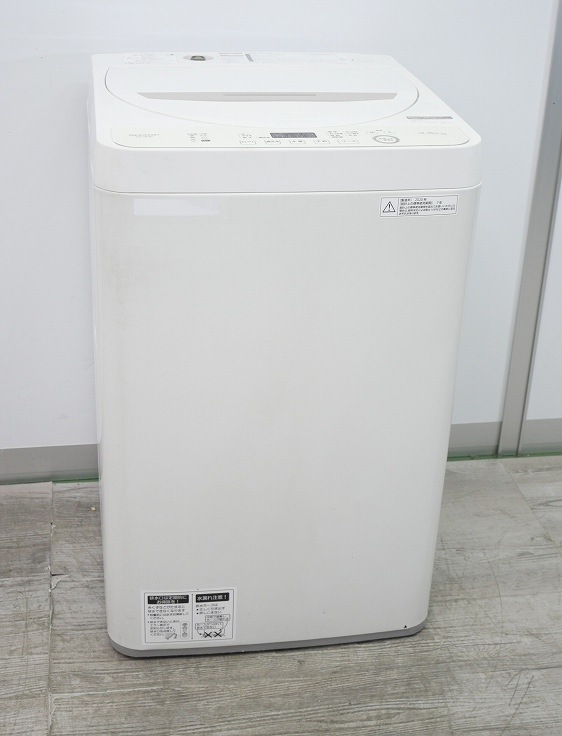 SHARP ES-GE4D-C 洗濯機　2020年式　4.5キロ Amazon.co.jp: シャープ SHARP 全自動洗濯機 幅56.5cm(ボディ幅
