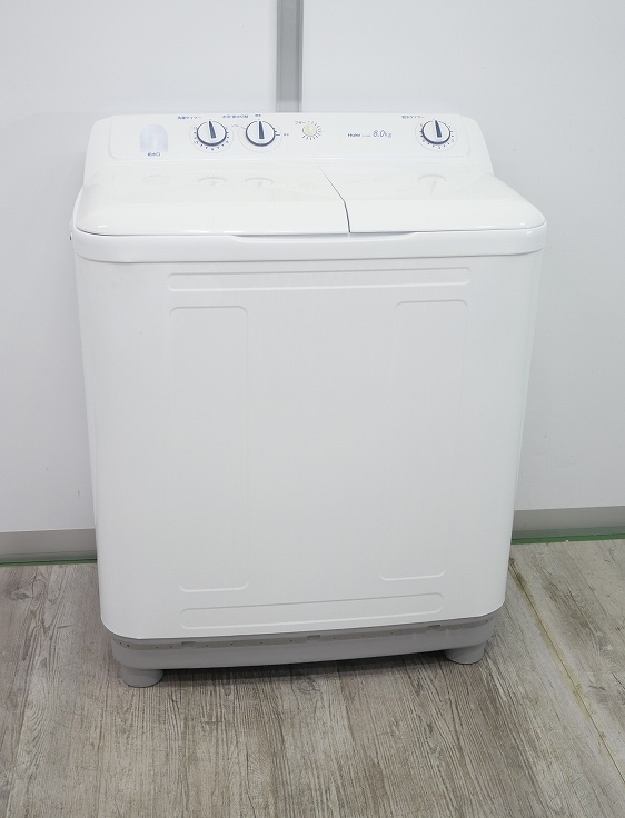 Haier製/2018年式/8.0kg/二槽式電気洗濯機/JW-W80E | 中古洗濯機,二層 