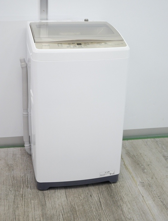 30日迄！2022年★美品★AQUA 7㎏ 洗濯機【AQW-S7MBK】 アクア製/2022年式/7kg/全自動洗濯機/AQW-S7MBK | 中古洗濯機