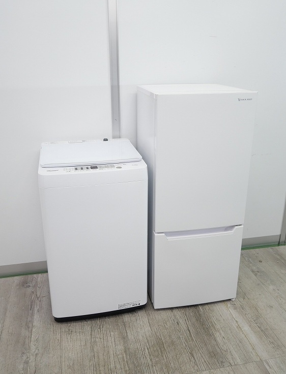 ヤマダ製,Hisense製/21年,24年式/117L,5.5kg/中古家電2点セット