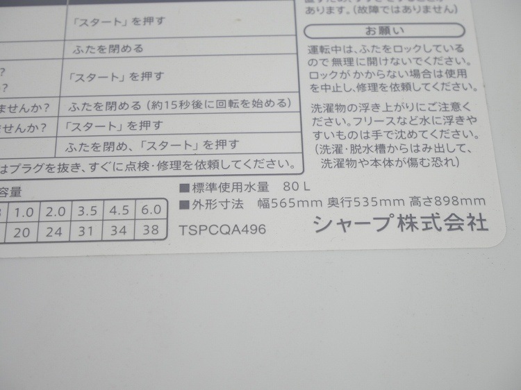���㡼����/2019ǯ��/6kg/����ư������/ES-GE6C-W