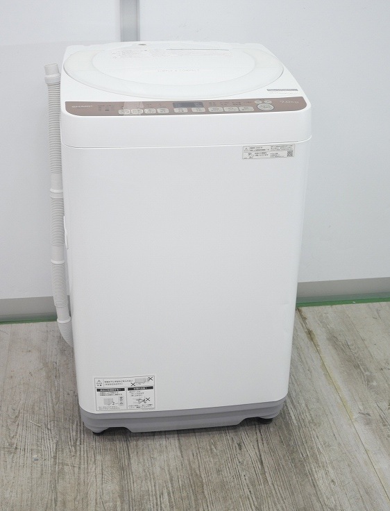 洗濯機 ES-T712 SHARP 2020年製　7キロ洗濯機 SHARP 中古 SGB-EST712T 洗濯機 7.0kg シャープ ES-T712-T 2020