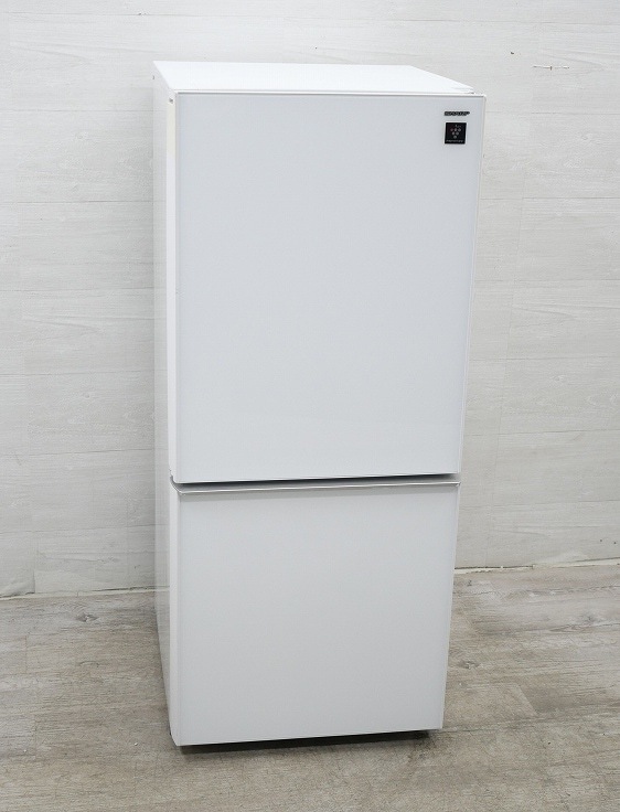 SHARP 2ドア 2016 冷蔵庫 プラズマクラスター クリアホワイト sj-gd14c
