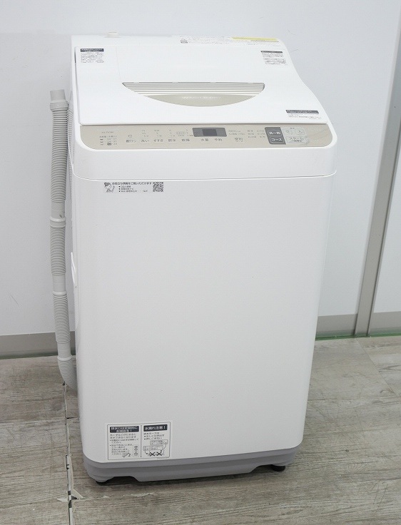 SHARP 洗濯乾燥機 2019年 5.5/3.5kg ES-T5CBK-N シャープ SHARP 縦型