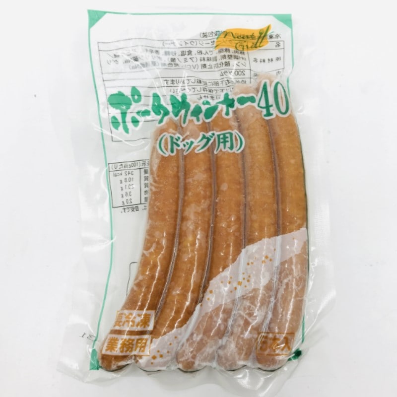 ミートグリル ウインナー ドッグ用 ポークソーセージ 40g×5