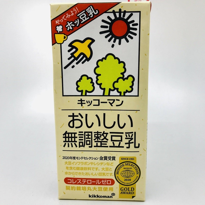 キッコーマン おいしい無調整豆乳 1L