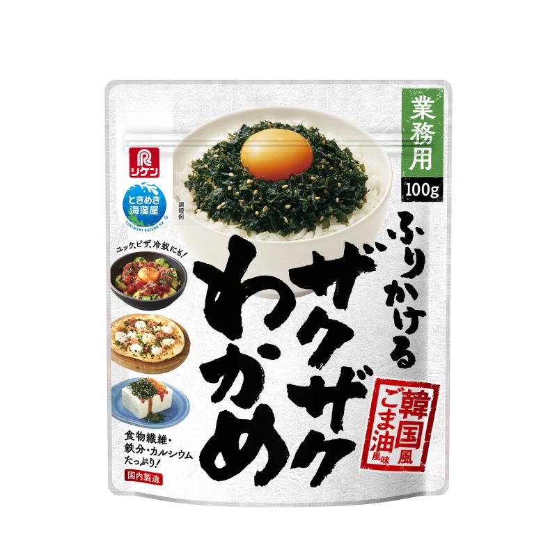 理研 ふりかけるザクザクわかめ 韓国風ごま油 	 100g