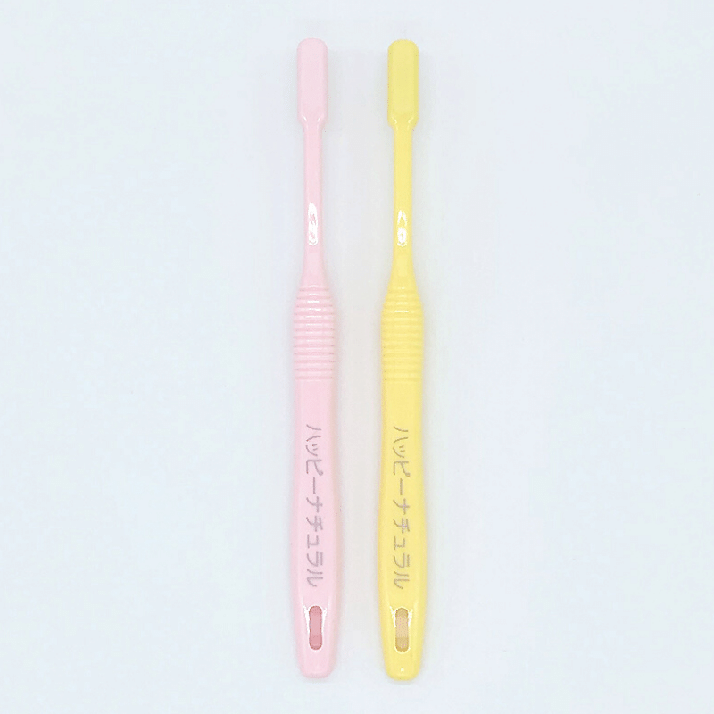 ○仕上げ用歯ブラシ【0～6歳】【14S】 ソフトピンク＆ソフトイエロー