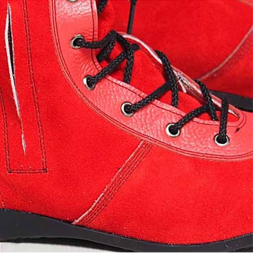 安全靴 半長靴 青木産業 技 零式S型 レッド 鋼鉄先芯 24.5～28.0cm