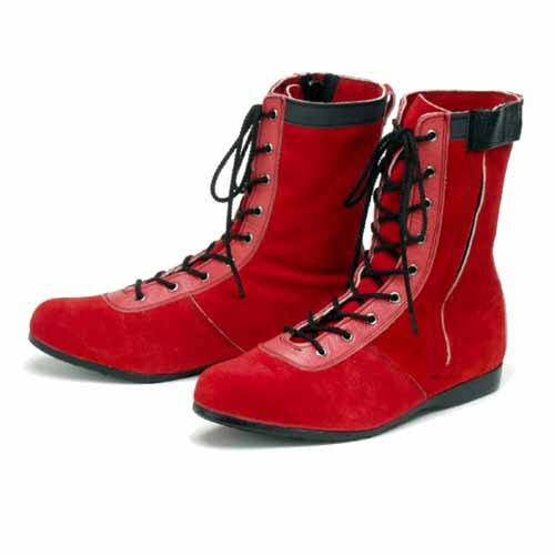 安全靴 半長靴 青木産業 技 零式S型 レッド 鋼鉄先芯 24.5～28.0cm