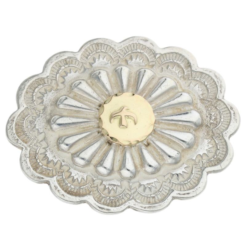 ゴローズ 長財布 GC-03/金メタル付きフラワー 横向きコンチョ GC-03/金