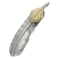 ゴローズ goro's ダブルフェザー付平打ちバングル Mサイズ 美品