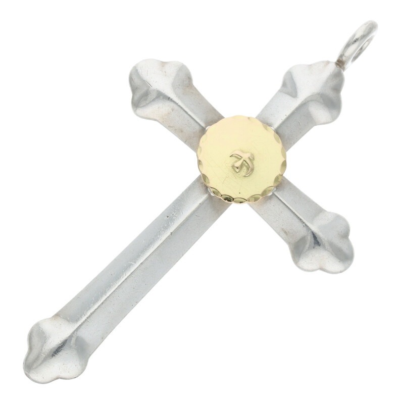 ゴローズタイプ　メタル　シルバー goro's 新品 ゴローズ メタル付き 特大フェザー 左向き SILVER