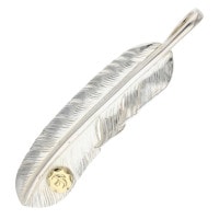 【超大人気】上金特大フェザー　silver925 ホワイトハーツ 超大人気】上金特大フェザー silver925 ホワイトハーツ goro's