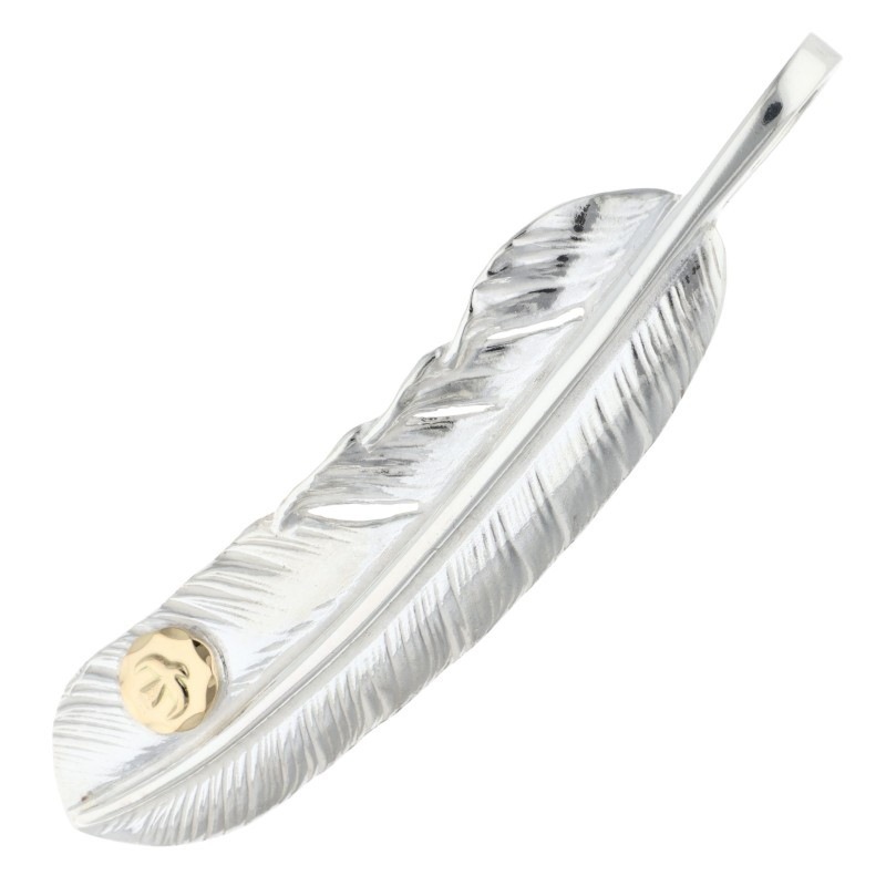 上銀メタル付き特大フェザー 新品】メタル付き特大フェザー 右向き 【取扱：原宿シルバー店