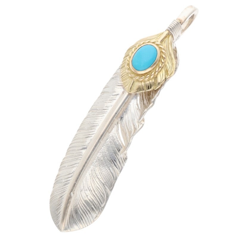 ゴローズ★SV フェザー 大　左向き goro's ゴローズ SVフェザー大 ペンダントトップ シルバー