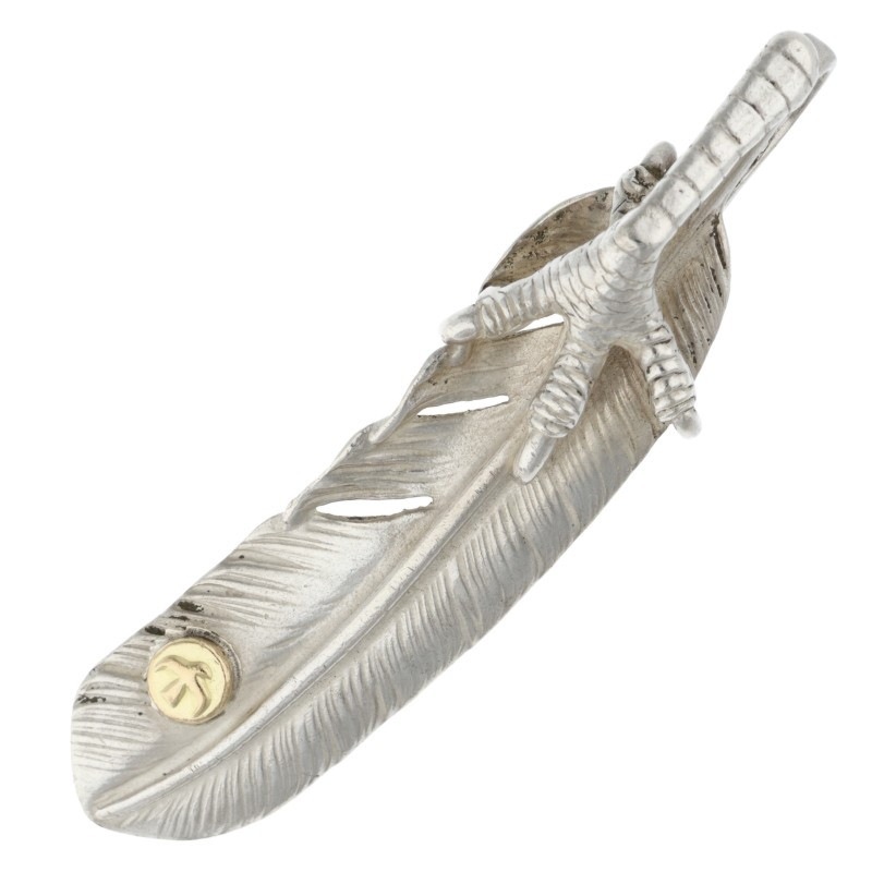 ゴローズ　現行銀爪金メタルフェザー右 ゴローズ 【現行新品】 銀爪金メタル付特大フェザー 右向き