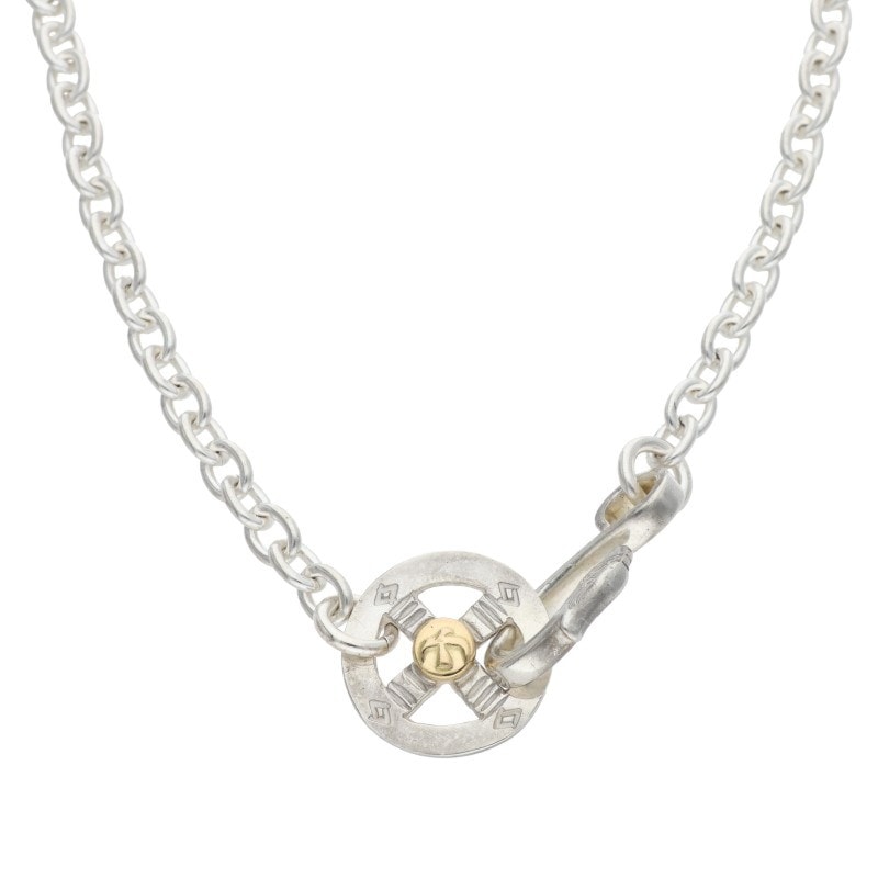 美品　ゴッドサンズ　ホイールフックチェーン太丸ロング　約70センチ ホイール付き太丸ロングチェーン 【取扱：原宿シルバー店