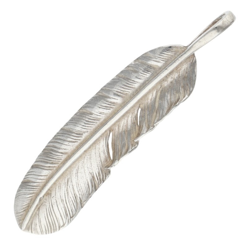 サーモン オールドプレーン特大フェザー 左向き ※使用感、広げあり【取扱