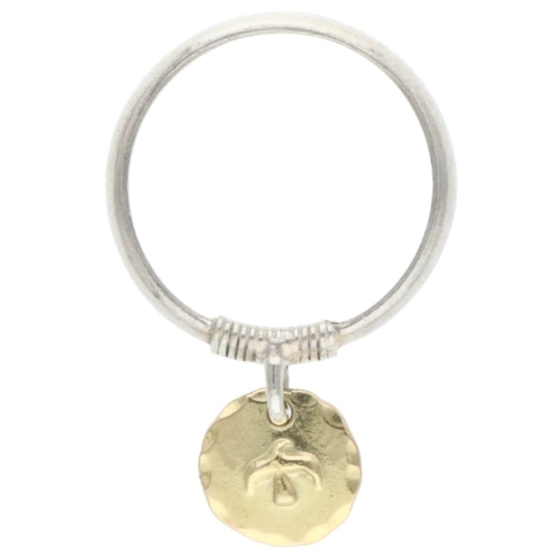 ゴローズ 金メタルチャーム付き シルバーリング 金メタル付きチャームリング〈11号〉 ※使用感あり【取扱：原宿