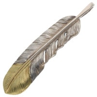 ル*リ様 先金フェザー　右向き　金焼け！雰囲気抜群（左右セット可） ゴローズ goro's [現行]上金特大フェザーSET(右)※特別SET価格/金焼け