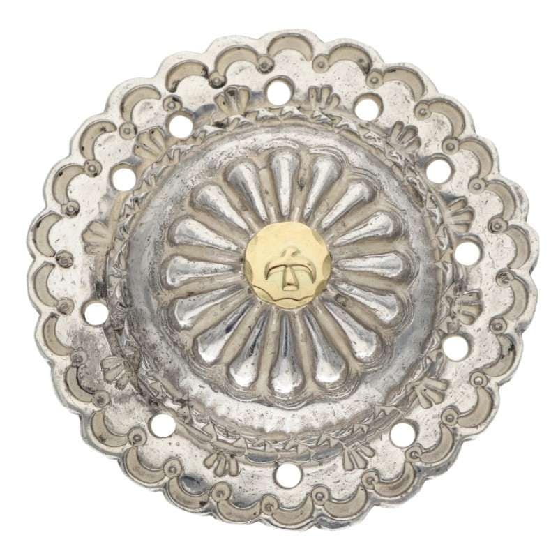 ♦︎@zeki　goro's 金メタル付きフラワーコンチョ　♦︎ 現行 GB-14/金メタル付きフラワーコンチョ 【取扱：原宿シルバー店