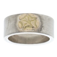 ゴローズ　平打ちリング　21号　リンカン ターコイズ付き平打ちリング 〈21号〉 【取扱：原宿シルバー店