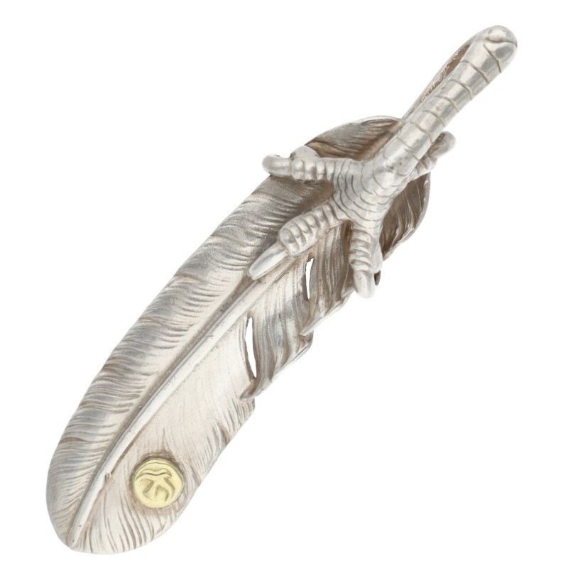 銀爪特大フェザーイボメタル 左向き 【取扱：原宿シルバー店
