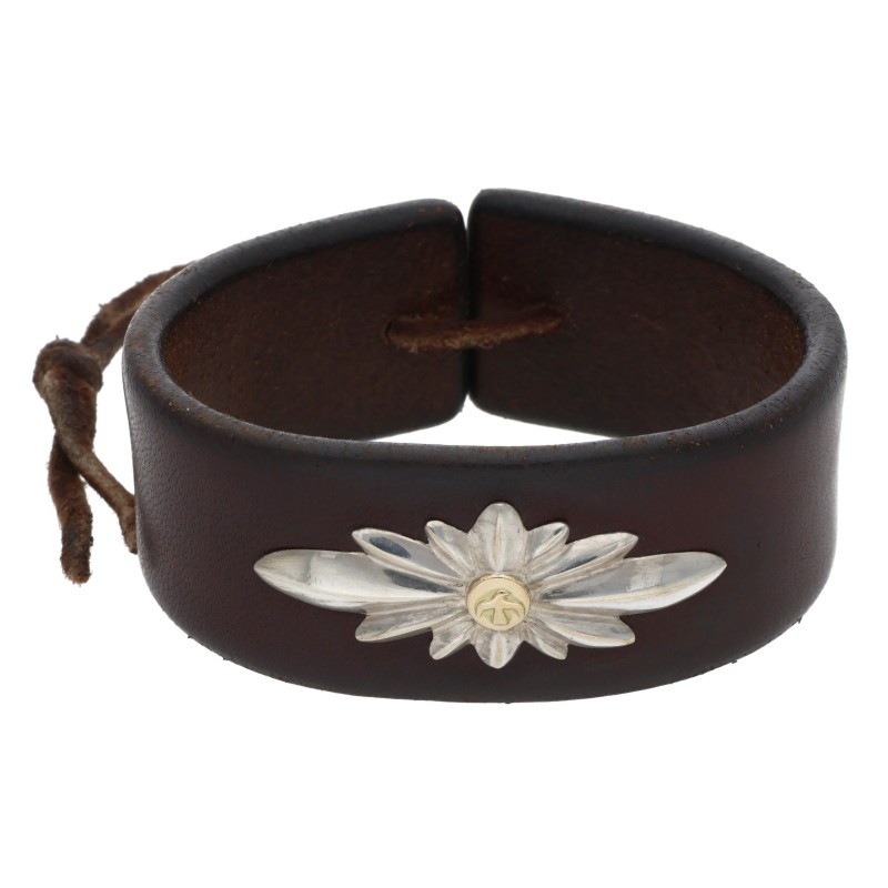 金メタルGC-24付きレザーブレス 【取扱：原宿シルバー店】 | すべての