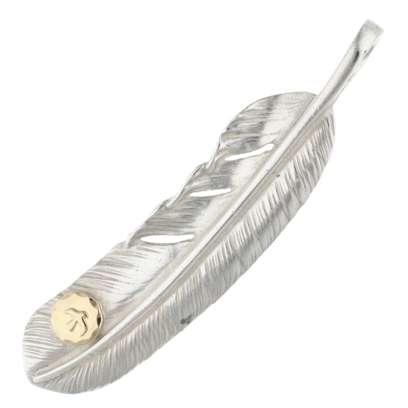 上銀メタル付き特大フェザー 1/25新入荷セール23時まで】メタル付き特大フェザー 右向き 【取扱