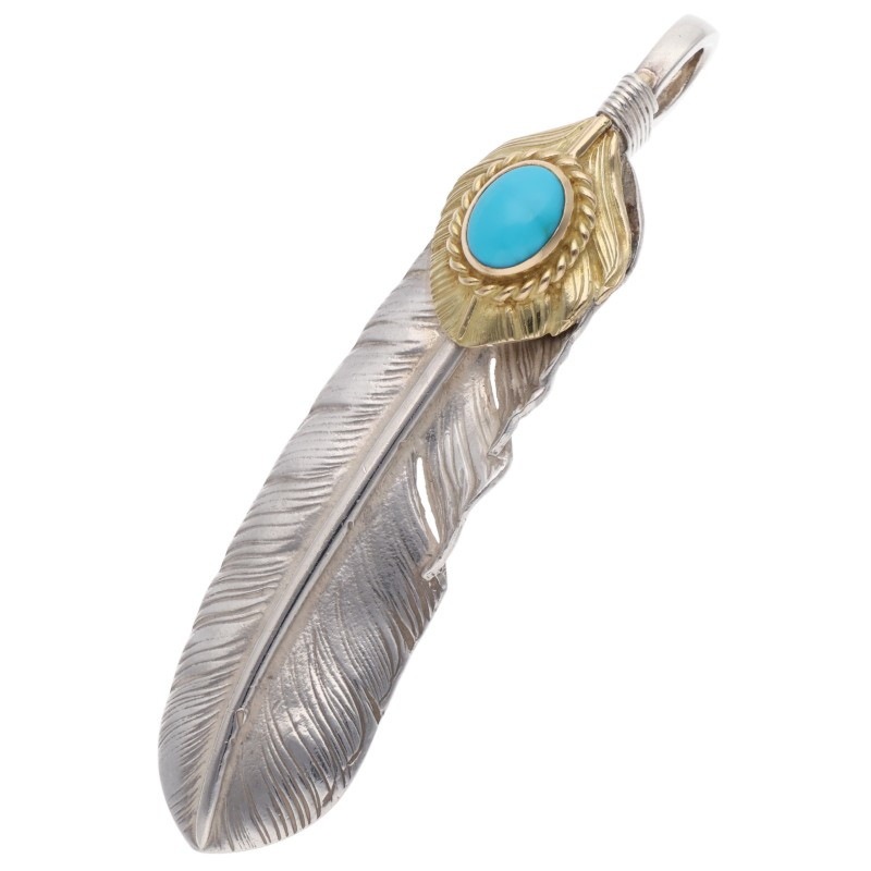 上金金縄ターコイズ特大フェザー 上金金縄ターコイズ特大フェザー 左向き 【取扱：渋谷店】 | すべての