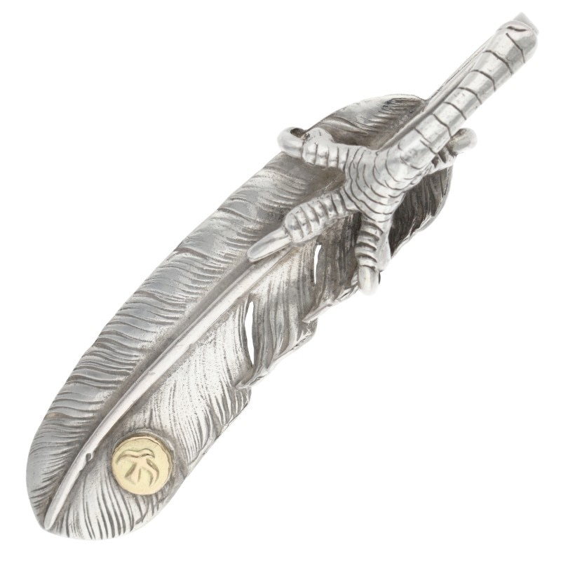 銀爪特大フェザーイボメタル 左向き ※使用感あり【取扱：原宿シルバー