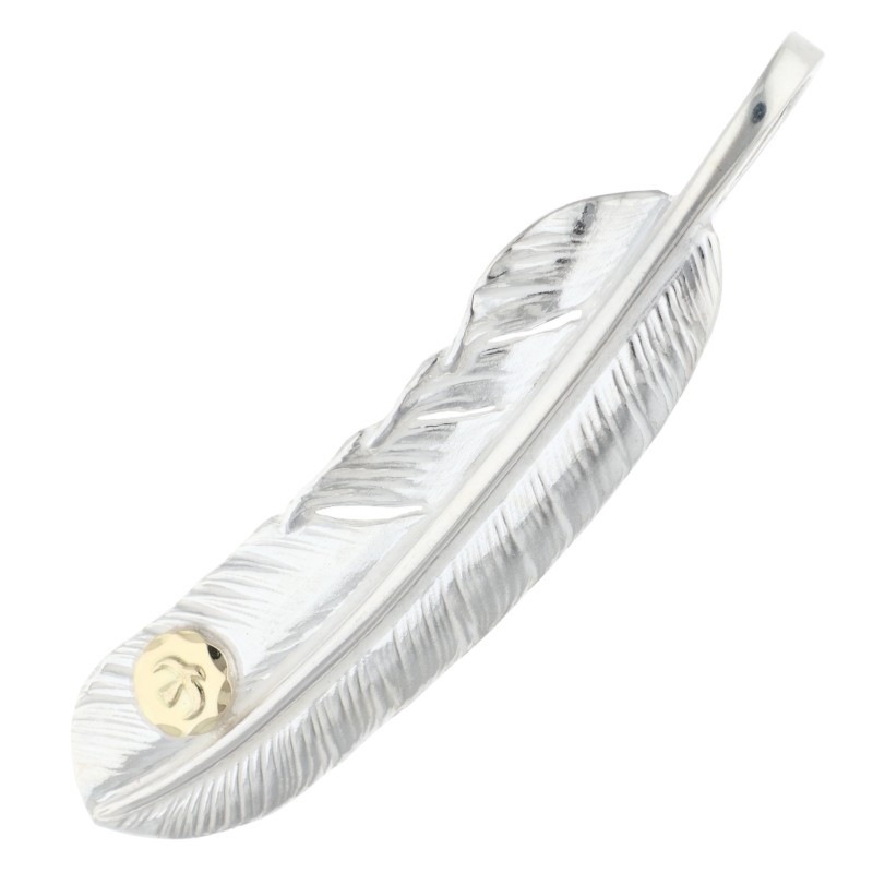 新品】メタル付き特大フェザー 右向き 【取扱：原宿シルバー店