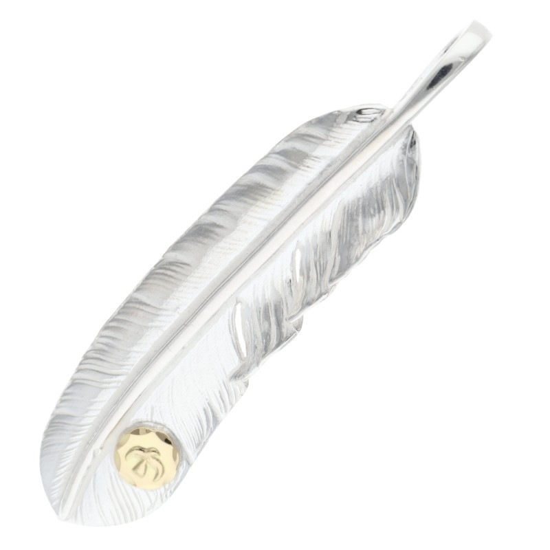 2/26新入荷セール23時まで】【新品】メタル付き特大フェザー 左向き