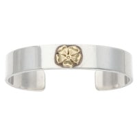ゴローズ　ローズ　バングル　中古　平打 goro's（ゴローズ） ローズ平打ちブレスS バングル シルバー/ゴールド