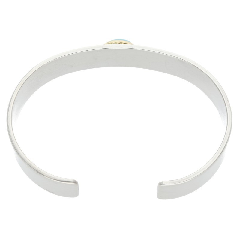 金縄ターコイズ付き平打ちブレス L 【取扱：原宿シルバー店】 | すべて