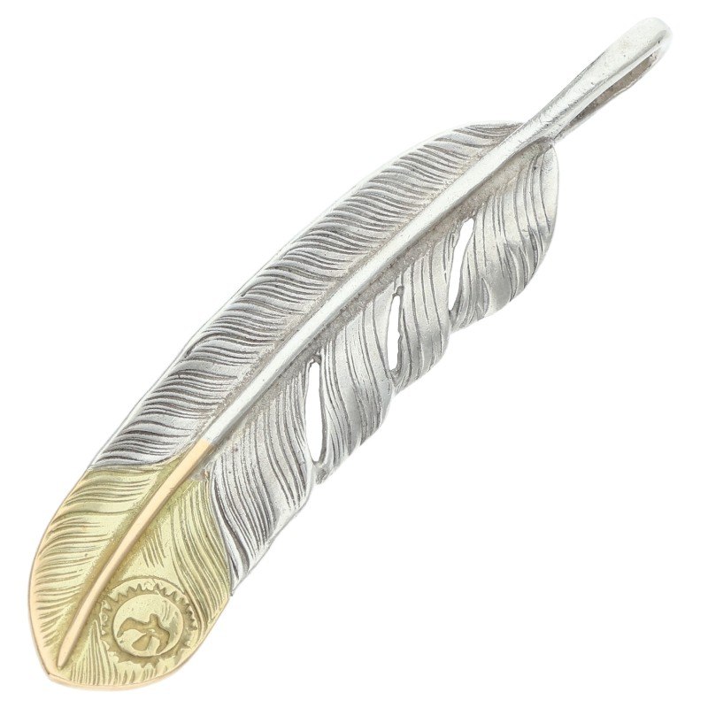 上金 特大 フェザー 右向き 美品 5/14新入荷セール23時まで】オールド先金特大フェザー 右向き 9.17g