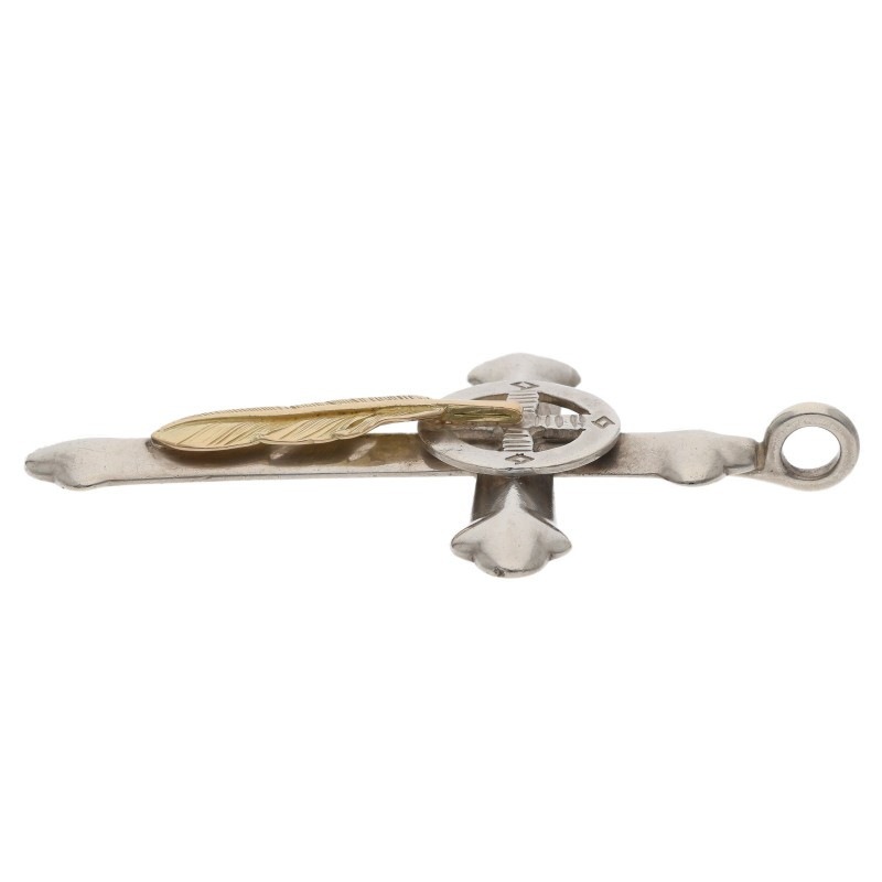 ゴローズ 中サイズ SVフェザー 金メッキ加工済み goro's - ゴローズ 裏メタル全金フェザーSVホイール付きクロス